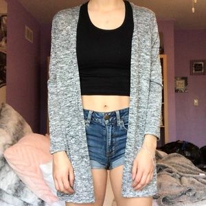 Grey long cardigan